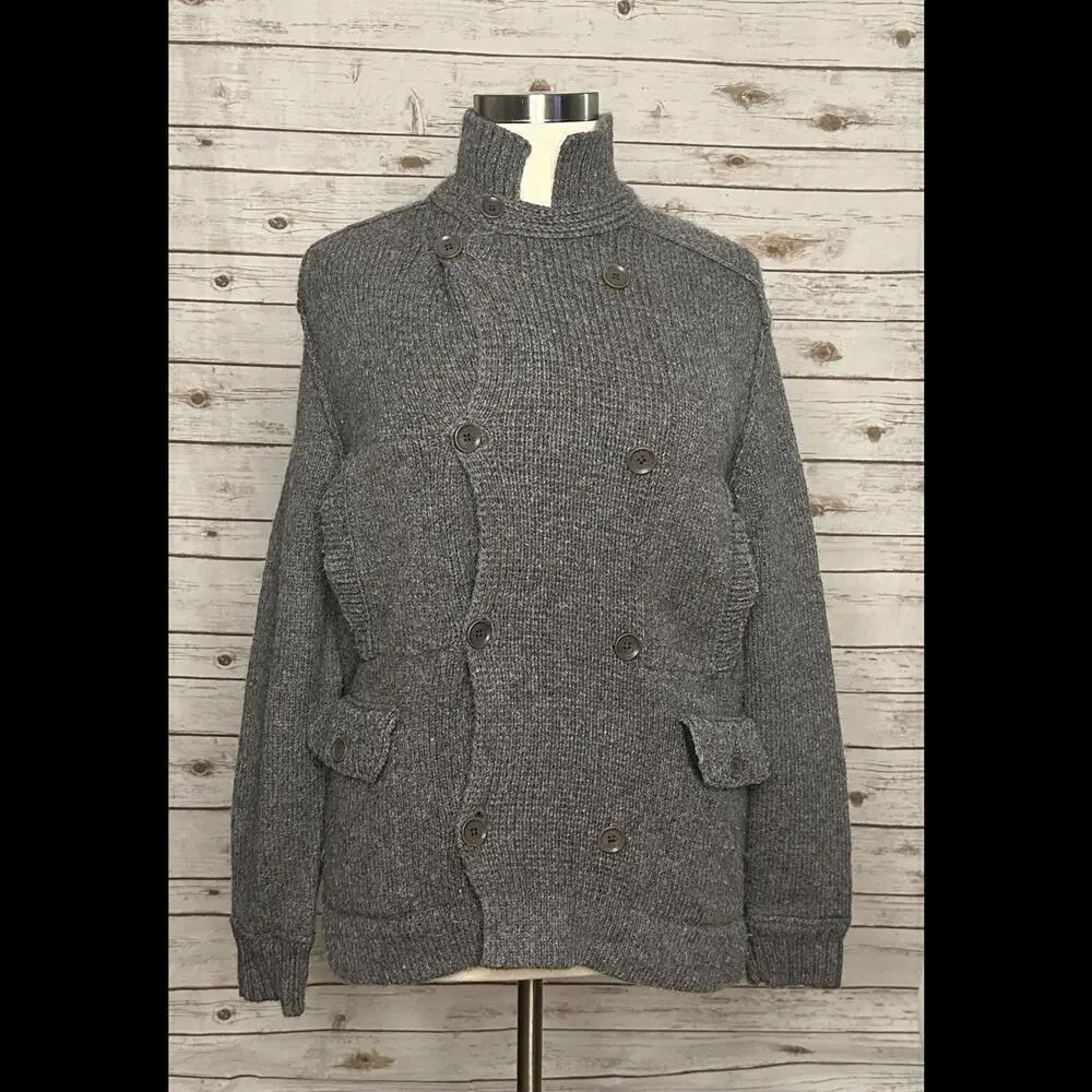 Banana Republic Heritage classic grey alpaca/wool sweater peacoat Size Large